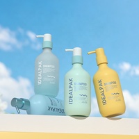 Bouteille de lotion en plastique PET personnalisée de 500 ml avec pompe et logo pour l'emballage de shampooing, d'après-shampooing et de gel douche