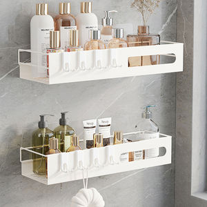 Organisateur de <span class=keywords><strong>douche</strong></span> antirouille, étagères de rangement murales pour salle de bain, <span class=keywords><strong>porte</strong></span>-<span class=keywords><strong>savon</strong></span>, égouttoir de salle de bain, support de rangement en métal avec <span class=keywords><strong>porte</strong></span>-brosse <span class=keywords><strong>à</strong></span> dents - Product Image 4