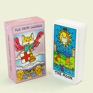 Cartes de tarot personnalisées avec impression de la déesse renarde fée sur une boîte haut de gamme pour un jeu complet de cartes de tarot et un guide - Product Image 3