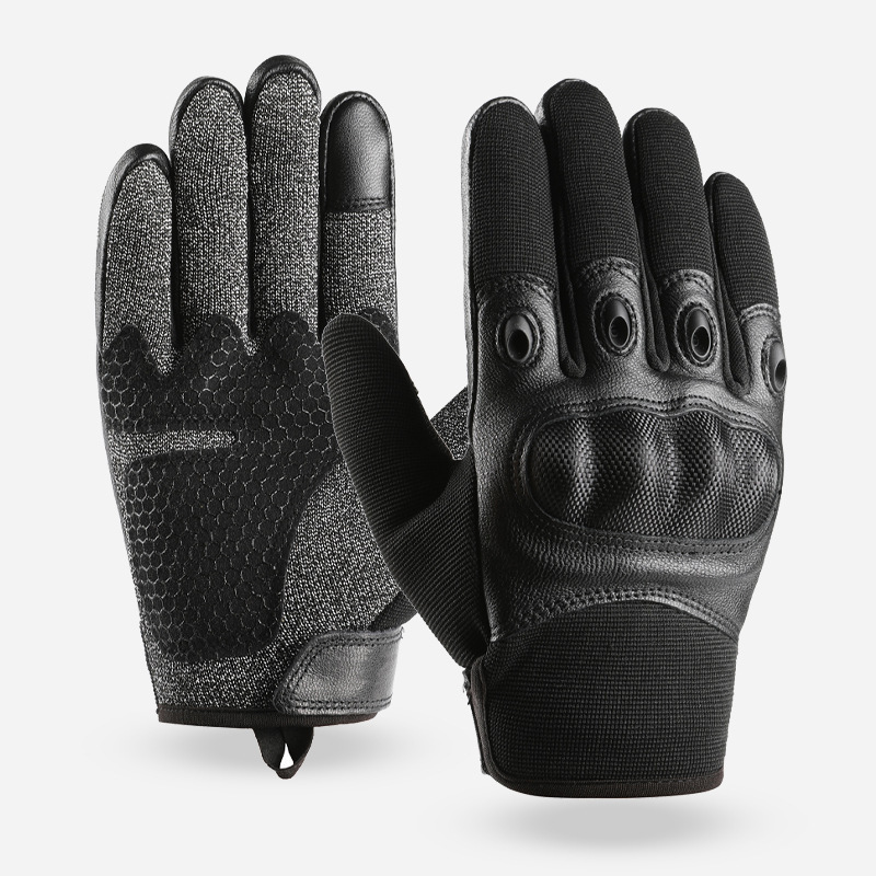 SONICE Guantes Para Moto Leather Touchscreen