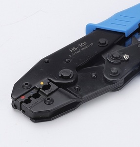 HS30Jラチェットプレスプライヤー圧着工具圧着プライヤーカーボンレッドブルースチールスタイル表面プラスチック