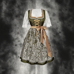 Autentico stile femminile tradizionale tedesco Oktoberfest Dirndl abiti da birra bavarese abiti da <span class=keywords><strong>cameriera</strong></span> autentici costumi tedeschi Oktoberfest - Product Image 3