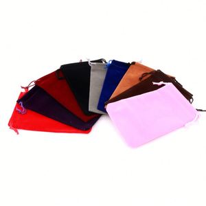Pochette en velours de haute qualité pour mariage, vente en gros d'usine, couleurs variées, pour parfums, sacs cadeaux, pochette à cordon, emballage de bijoux, personnalisable - Product Image 4