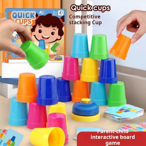 Trẻ Em Của Cạnh Tranh Xếp Chồng Cup Cho Mẫu Giáo Tương Tác Hội Đồng Quản Trị Trò Chơi Câu Đố Tư Nghĩ Logic Tập Trung Đào Tạo Đồ Chơi - Product Image 2