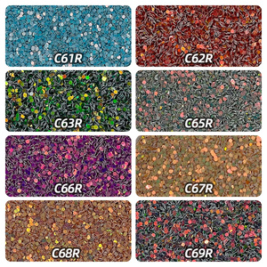 Thủ công Chunky Pet & PBT nhựa & tùy chỉnh Vàng bờ biển CR Shaped Sequins cho thực hiện trang trí nội thất - Product Image 2