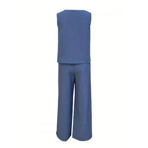 2025 Collection d'été <span class=keywords><strong>pantalon</strong></span> large américain européen pour <span class=keywords><strong>Amazon</strong></span> Station indépendante taille haute costume ample mode décontractée - Product Image 4
