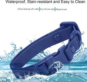 Leicht zu reinigen Weicher flexibler Gummi Komfortables wasser-und schmutz abweisendes Mode-Hunde halsband - Product Image 3