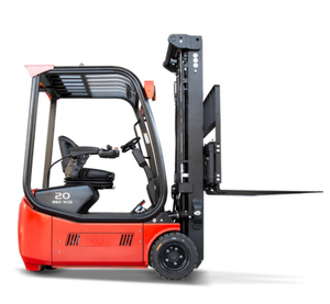 Montacargas Eléctrico YCMG con Desplazamiento Lateral, Montacargas de Batería de <span class=keywords><strong>2</strong></span> Toneladas con Mástil de 3 Etapas Completamente Libre, Neumático Sólido Ecológico, Montacargas de 3 Ruedas - Product Image 2