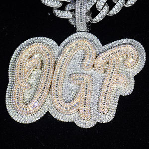 KIBO Coutom hombres Hip Pop joyería personalizada colgante laboratorio crecido diamante lujo <span class=keywords><strong>OGF</strong></span> letra Hip HopPendant - Product Image 3