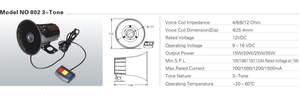 Corne électronique 15w / 20w / 25w / 35w 1 / 3 / 6 Tons Sirène automatique avec microphone - Product Image 6