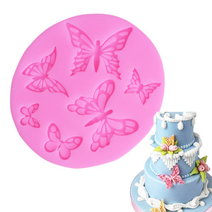 Butterfly Silicone Mold Pink Fondant Cake Decoration Mold For DIY Cake Baking Tools Chocolate Epoxy Resin Mold - Product Image 1