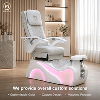 Fauteuil de pédicure électrique en plastique renforcé de fibre de verre, pour salon de manucure, salon de beauté, spa pour les pieds, massage, canapé-lit inclinable réglable