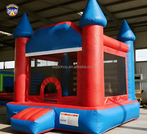 キッドホップPVCレッドブルーハンマースーパーマンテーマインフレータブルバウンサー子供用屋外/屋内バウンシーキャッスル裏庭エンターテインメント - Product Image 2