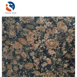 Vendita all'ingrosso tavolo in pietra di granito-Baltic Brown Granito Pietra di Colore Scuro, marrone granito seta ripiani in granito
