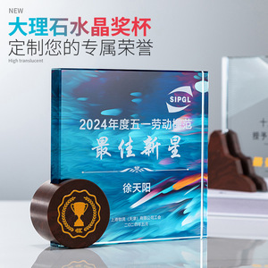 Trofeo de Cristal Grabado con Láser Personalizable para Premios, Regalos Empresariales, Suministros para Conferencias, Placa de Cristal Duradera de Alta Calidad - Product Image 3