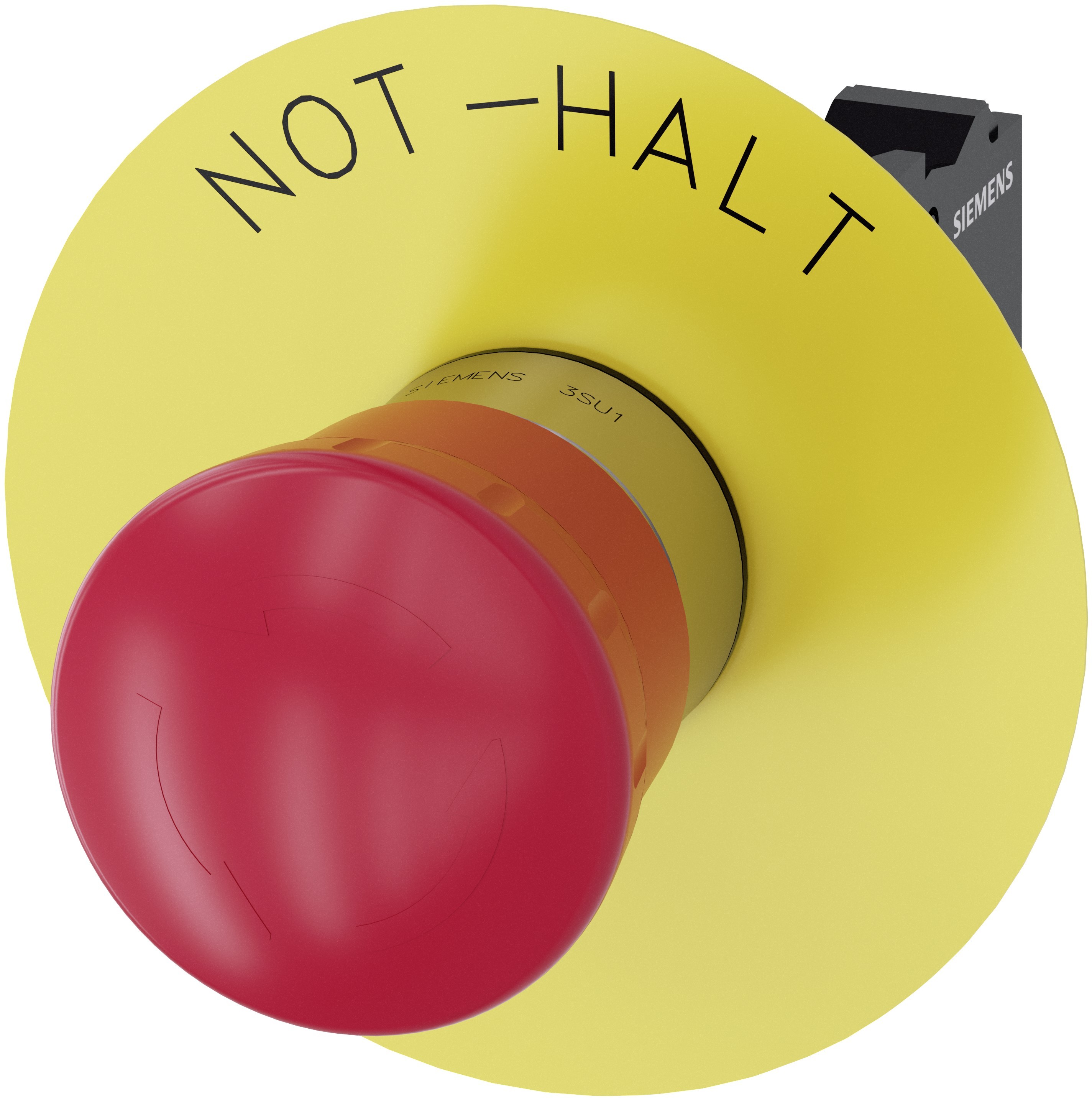 3SU1150-1HB20-3CH0 22mm, SIRIUS ACT 3SU11 Series <strong>Emergency</strong> <strong>Stop</strong> <strong>Button</strong>, Mount, 1 Normally Closed Contact, IP69, IP67, IP66,