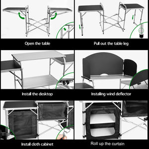 Fabrik Großhandel tragbare Camping Küche Outdoor <span class=keywords><strong>Camp</strong></span> <span class=keywords><strong>Kitchen</strong></span> board Falt küche Camping - Product Image 5