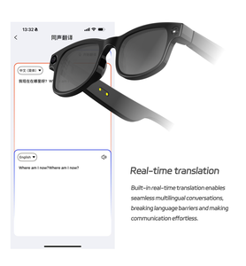 แว่นตาอัจฉริยะรุ่นใหม่ กล้อง 8MP ภาพคมชัด เสียง HD วิดีโอ AI <span class=keywords><strong>แปล</strong></span><span class=keywords><strong>ภาษา</strong></span>พร้อมกัน AI <span class=keywords><strong>แปล</strong></span><span class=keywords><strong>ภาษา</strong></span> หน่วยความจำในตัว เลนส์ป้องกันรังสียูวี 400 - Product Image 5