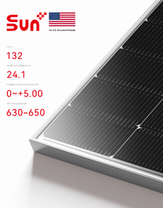 แผงโซลาร์เซลล์แบบสองหน้า Sunplus 630W ของสหรัฐอเมริกา ประสิทธิภาพ 24.1% สำหรับโครงการเชิงพาณิชย์และโครงการสาธารณูปโภค - Product Image 2