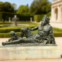 Sculptures en bronze 3D personnalisées en usine, représentant la célèbre figure mythologique grecque Zeus, décorations extérieures, musique féerique, Feng Shui moderne