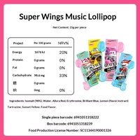 Super Wings Nezha Muziek Lollipop Leuk Zingen Kinderen Harde Snoepjes Fruit Smaak Roze 15g Guangdong Groothandel