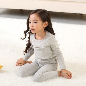 Pijamas para Niños de 280g con Estampado Personalizado, Pijamas Gruesos de Algodón para Invierno, Ropa de Dormir para Niños, Conjuntos de Pijamas Blancos Lisos - Product Image 2