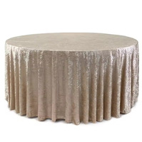 Nappe ronde personnalisée en velours pour les fêtes en plein air, les banquets, les mariages