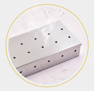 Boîte à fumer portable en acier inoxydable durable avec trous pour les grils à barbecue - tactcraft Boîtes en bois de fruit - Product Image 5