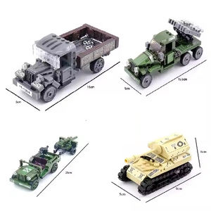 Venta al por mayor Creative Kids Pack Kits de accesorios del ejército Suministros DE ARMAS <span class=keywords><strong>WW2</strong></span> Tanque alemán Pequeños vehículos militares Juego de bloques de construcción - Product Image 3