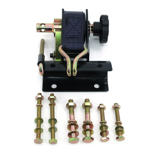 New Temple Ratchet Strap With <b>J</b> <b>Hook</b> And Round Tube Mount For Roof Rack Cargo Securement One Piece Set - Product Image 3