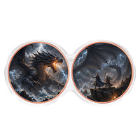 Nouvelle pièce commémorative en cuivre pur .999 de 1 once, design Dragon de la Tempête, Impression UV, Dragon Tueur Épique, 2026