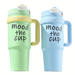 Vaso Térmico Portátil de Acero Inoxidable de Gran Capacidad (50 oz) con Asa para Café y Bebidas Frías, Ideal para Coche, Regalo Novedoso - Product Image 1
