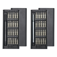 Ensemble de 24 embouts de tournevis de précision magnétiques, boîte en plastique, multi-usage, pour ordinateur portable, PC, téléphone portable, kit d'outils de réparation de poche, poignée, ensembles d'outils