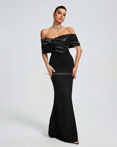 white christmas dresses Patricia Long Jersey Knit Ruffle Sleeveless Dress main image 1