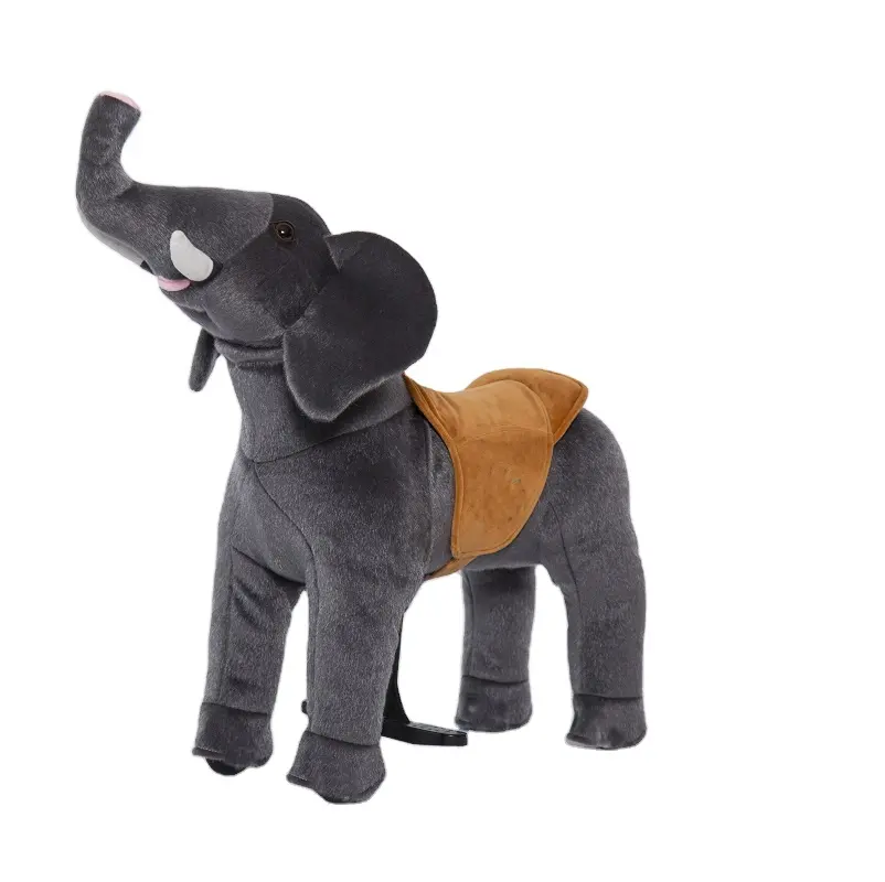 Mechanical stuffed plush animal walking ride-on horse elephant toy princess cars horse riding for kids and adults