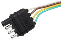 Adaptateur de remorque plat à 4 broches OEM Y-Splitter avec prise de harnais d'extension de remorque de 17.5 pouces 4 voies pour feu de hayon LED