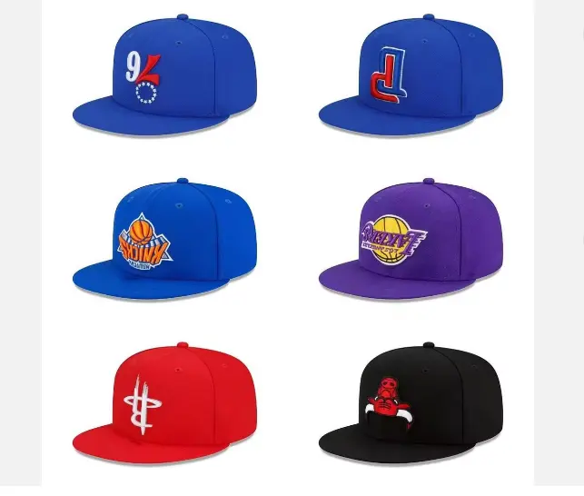 באיכות גבוהה כובעי עידן חדש מקורי 6 פאנל כובע ספורט קבוצת כדורסל לוגו רקום 3D בייסבול כובע כובע סנאפ באק סגור