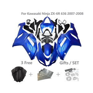 Kit de carenado de motocicleta para <span class=keywords><strong>Kawasaki</strong></span> <span class=keywords><strong>Ninja</strong></span> <span class=keywords><strong>636</strong></span> 2007 <span class=keywords><strong>2008</strong></span> ZX636 ZX6R, juego de carenados de ABS personalizado, accesorios, K0607-102a - Product Image 1