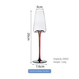 Calice di cristallo di lusso di alta qualità da vino rosso Bordeaux <span class=keywords><strong>bicchiere</strong></span> da champagne con fondo nero - Product Image 6