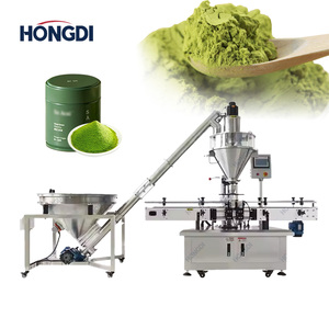 Línea de Llenado de Polvo Eléctrica Semiautomática con Dosificador de Tornillo Servo, Codificador de Fecha y Controlador de Peso para Alimentos, Proteínas, Botellas y Latas - Product Image 2