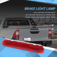Nouveau feu stop arrière LED central (troisième feu stop) monté haut, lentille rouge fumée transparente pour Toyota HILUX Vigo 2005-2014 OE 81570-0K080