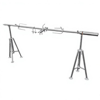 Kit de broche rotative durable avec trépied portable en acier inoxydable pour barbecue, vente en gros d'usine OEM/ODM