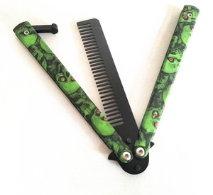 Peine Plegable Portátil para Barba y Bigote de Acero Inoxidable, Peine de Práctica con Pivote Metálico para el Cuidado Diario - Product Image 4