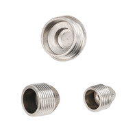 Accessoires de plomberie à prix d'usine, raccords de tuyauterie en acier inoxydable 201, bouchon d'extrémité à filetage mâle 1/2, 3/4, 1 pouce