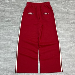 Pantalons de survêtement rayés personnalisés streetwear, pantalons de survêtement en molleton français de designer, pantalons de survêtement larges et lourds en coton, pantalons de survêtement baggy pour hommes - Product Image 2