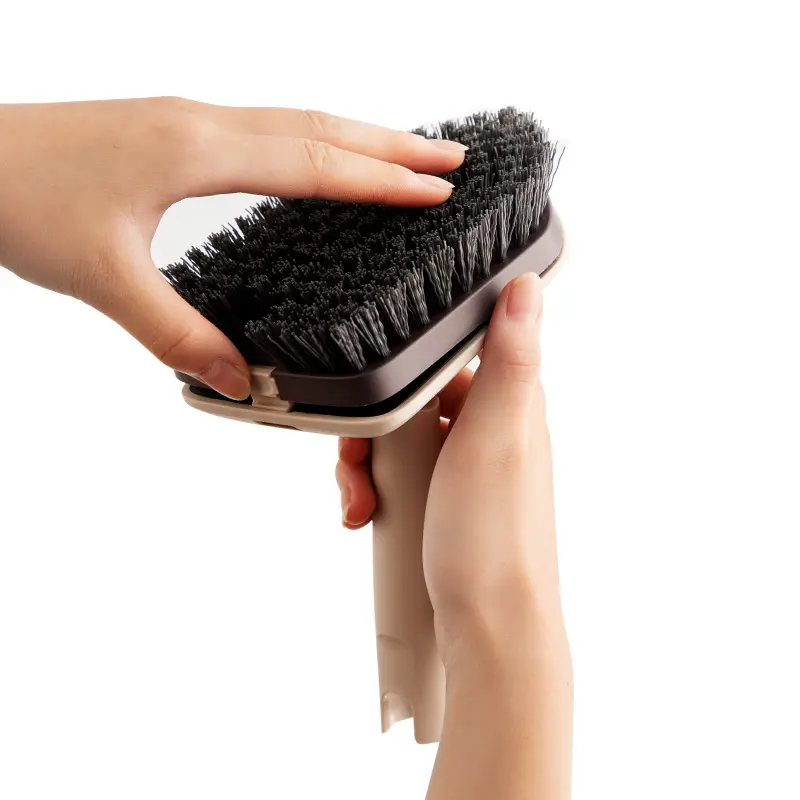 Boomjoy Tub Tile Scrubber Brush Non-Scratch Reusable for Cleaning Bathroom Kitchen Kit 2 heads