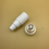 Sulide Contenants jetables en plastique PP personnalisés de 100 ml pour crème glacée et sundae avec couvercle en forme de cône de neige