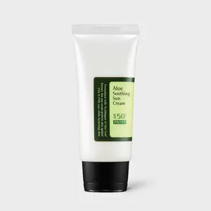 Vendita calda crema solare coreana per la cura del viso SPF 50 crema solare vegana 100% crema solare naturale aloe