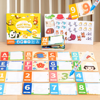 Cartes mémoire cognitives pour bébés, activités d'apprentissage préscolaires et maternelles avec autocollants, livre de peinture magique à l'eau éducatif