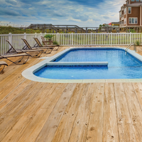 Revêtement composite en polyuréthane PU pour terrasse extérieure, aspect bois vieilli, design britannique, imitation bois, pour décoration extérieure